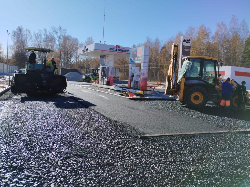 Асфальтирование автозаправочной станции в Верхней Пышме